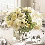 The FTD White Linen Centerpiece