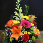 Burst of Color Round Arrangement
