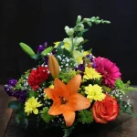 Burst of Color Round Arrangement