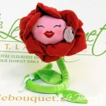 Peluche rose rouge 