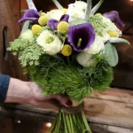 Calla Lily & Lotus Wedding Bouquet