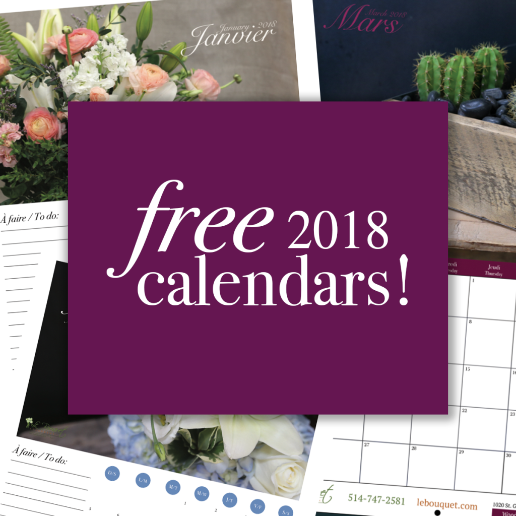 Free 2018 Printable Calendars