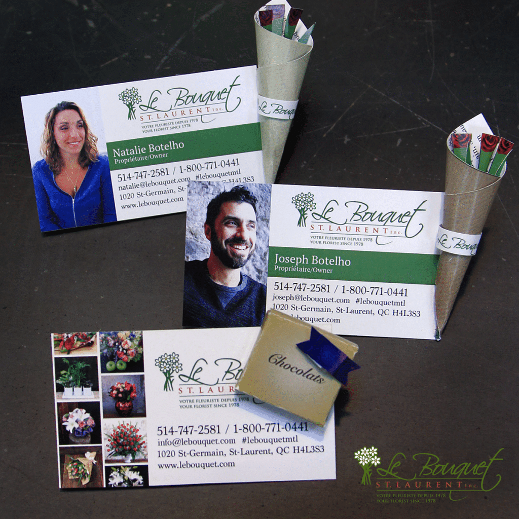 This Montreal florist has some new business cards!