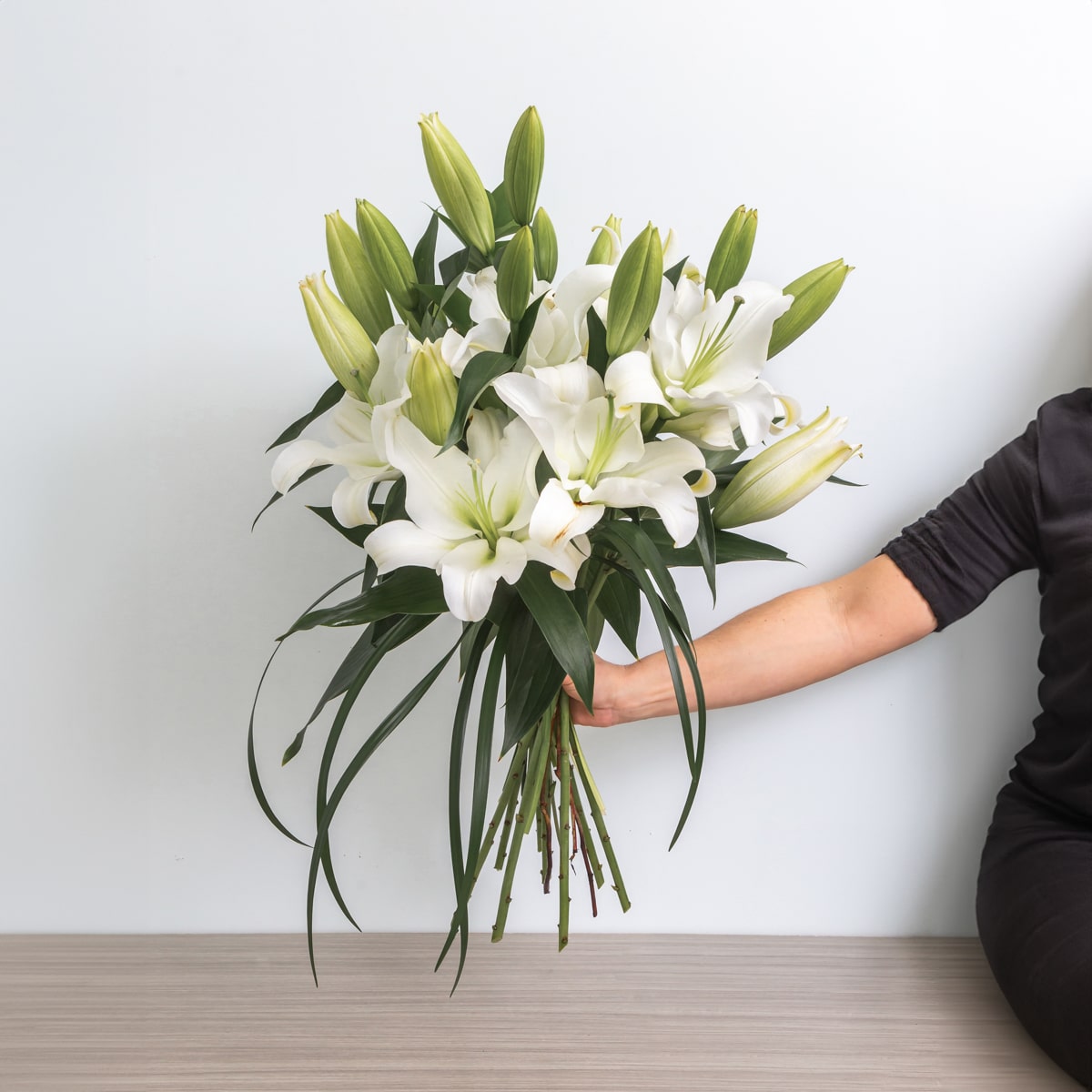 Oriental White Lillies Le Bouquet Montreal