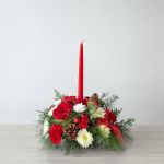Single Candle Holiday Centerpiece