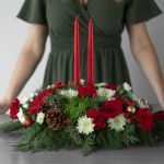 Double Candle Holiday Centerpiece