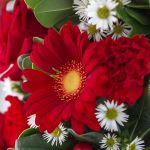 Cœur funéraire rouge rubis 