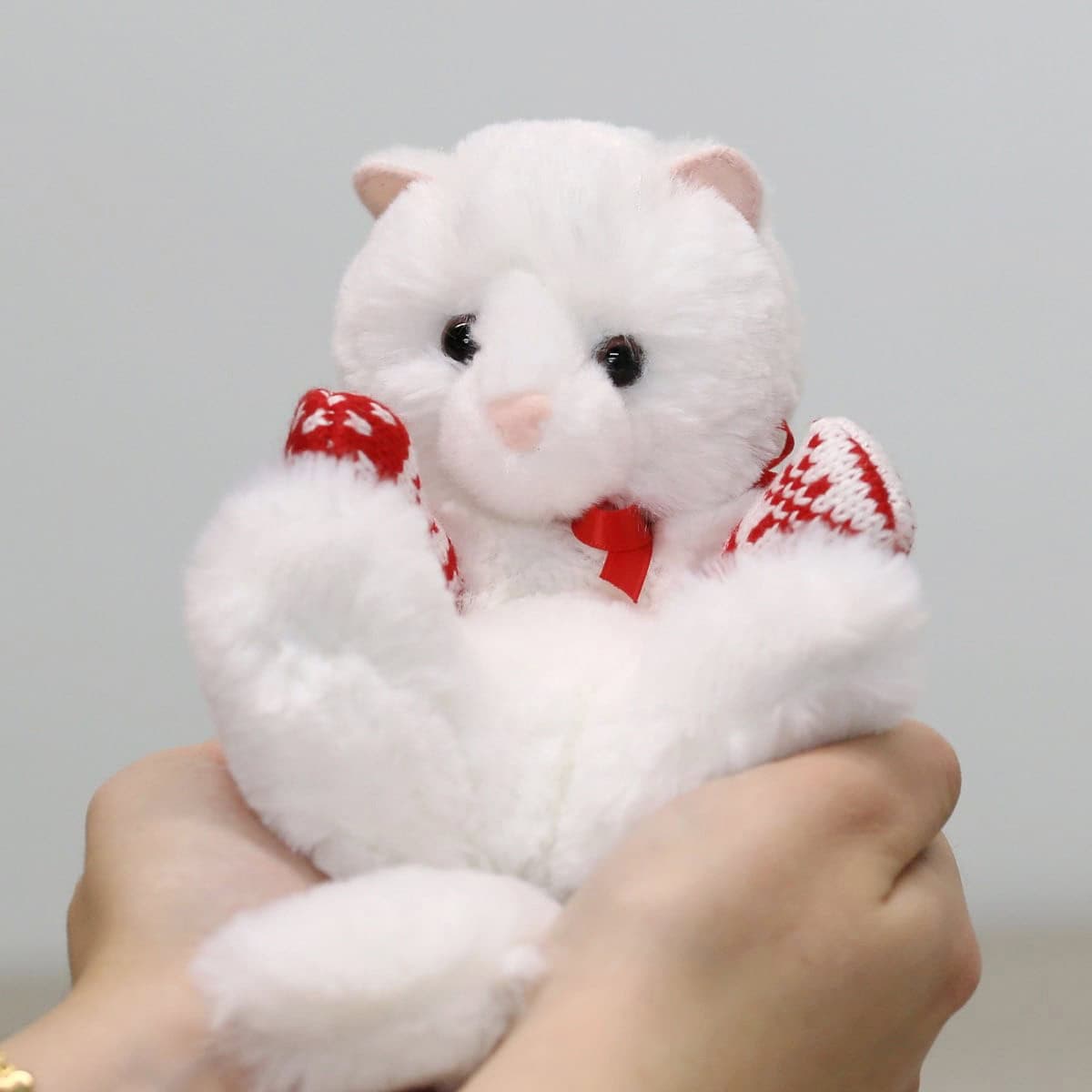 Lil Baby White Cat with Mittens