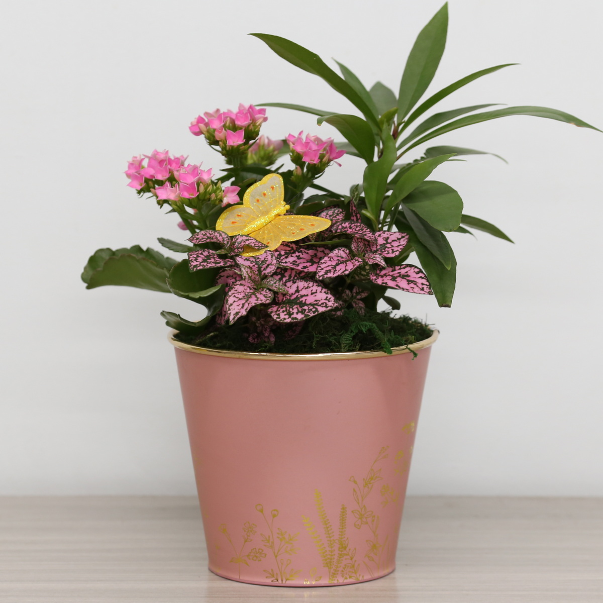 Honeysuckle Metal Planter